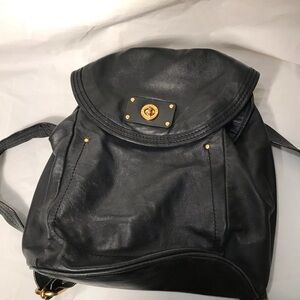 Marc Jacobs Black Leather Backpack
